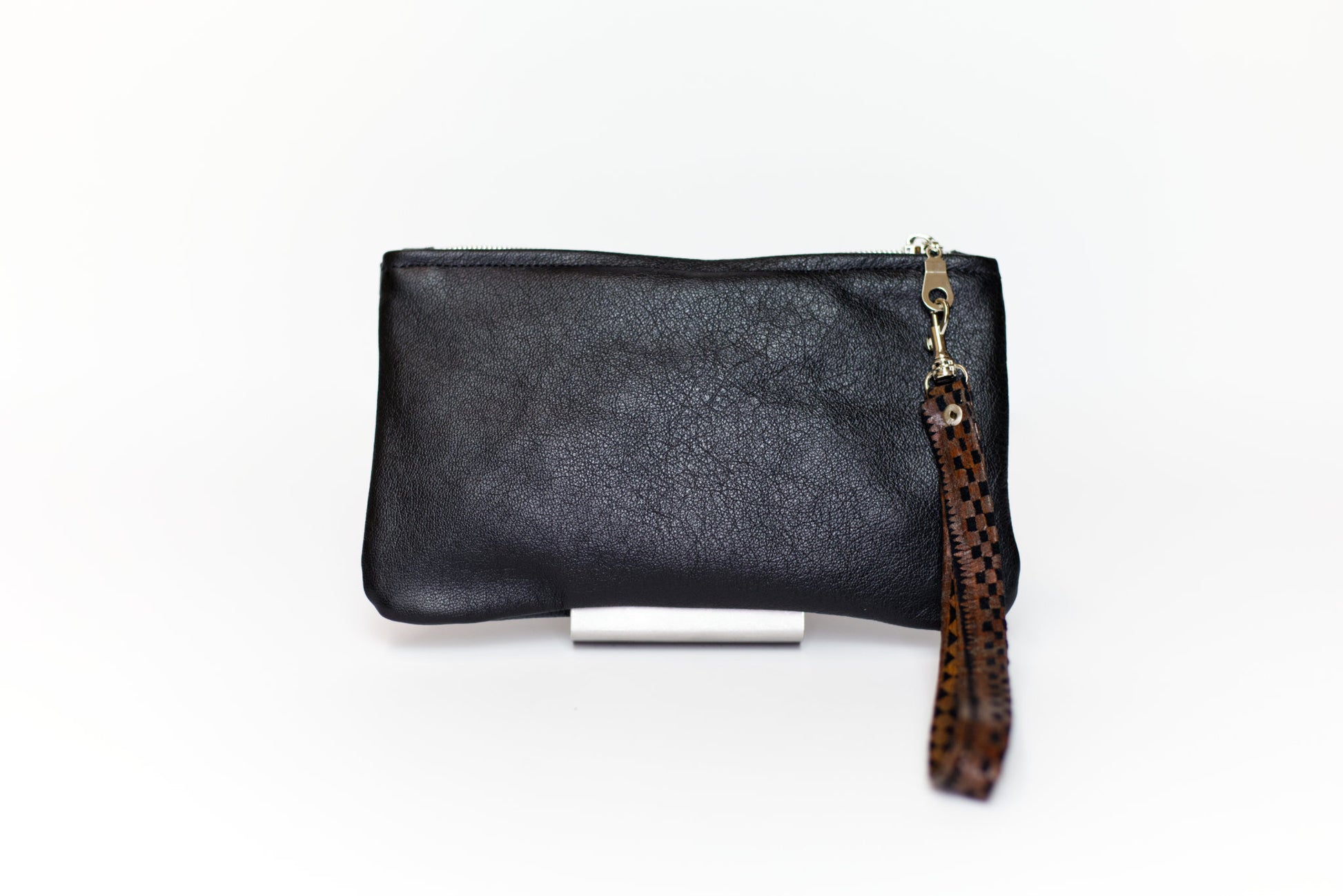 Nine Mile Wristlet clutch purse black and brown 2
