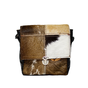 Crossbody bag white and brown