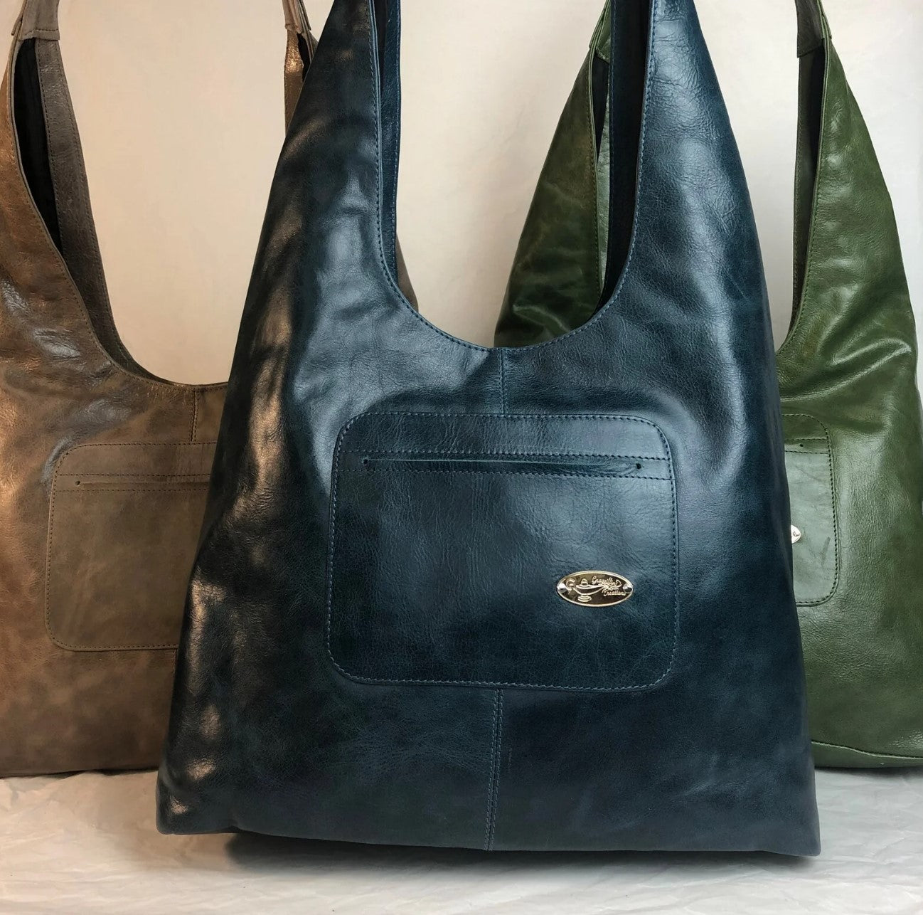 Homemade leather Hobo Bags