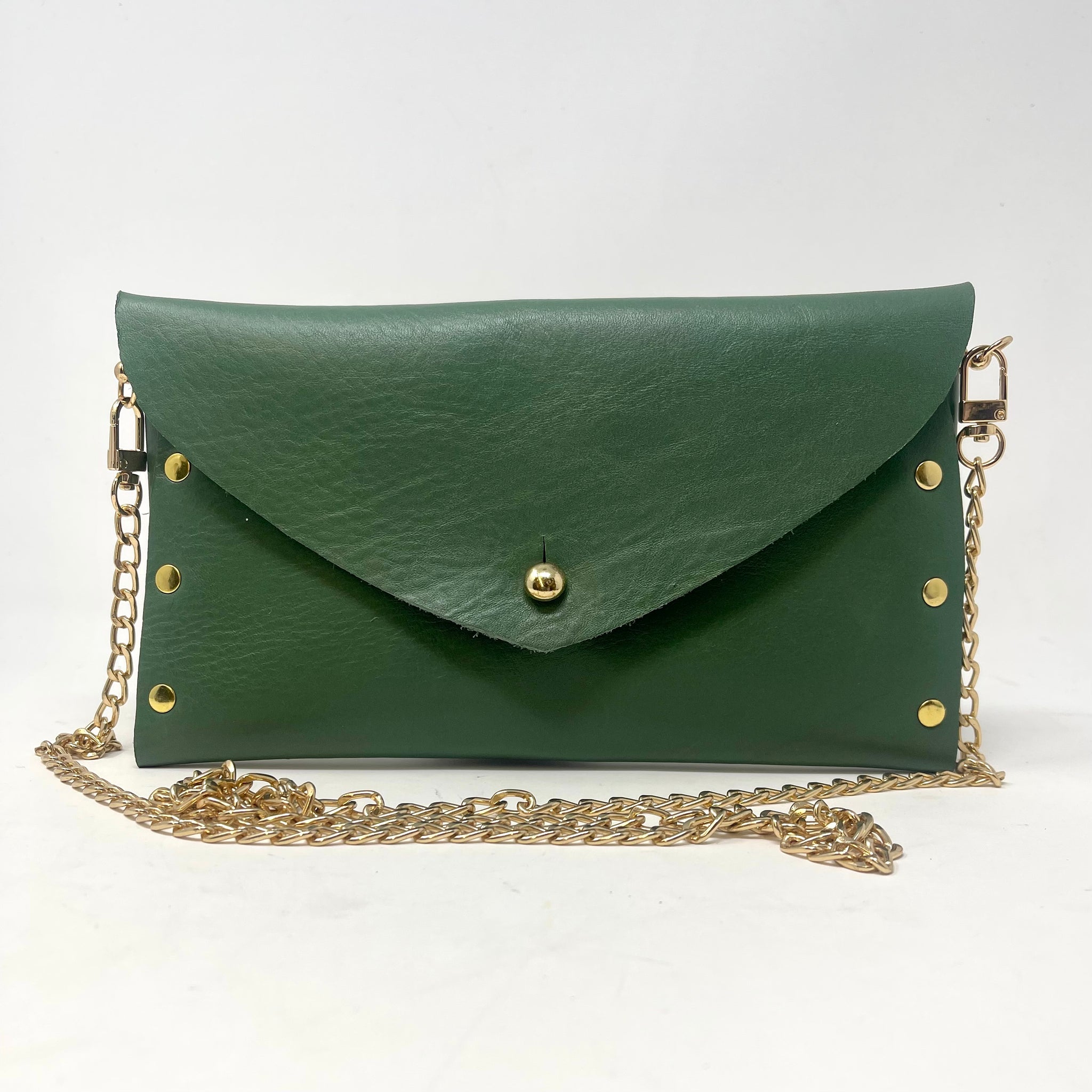 One of - Green Button Clutch