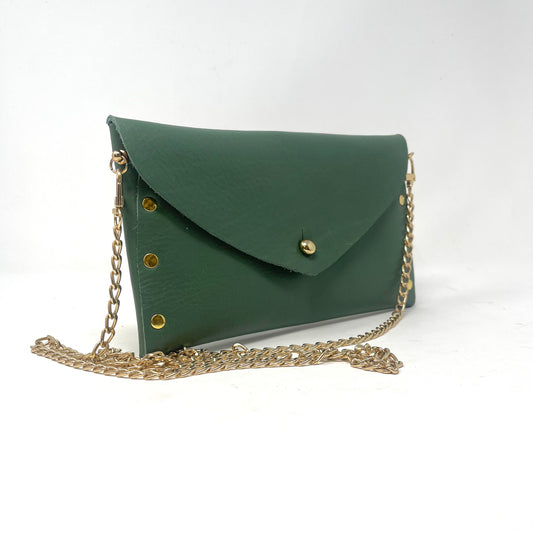 One of - Green Button Clutch