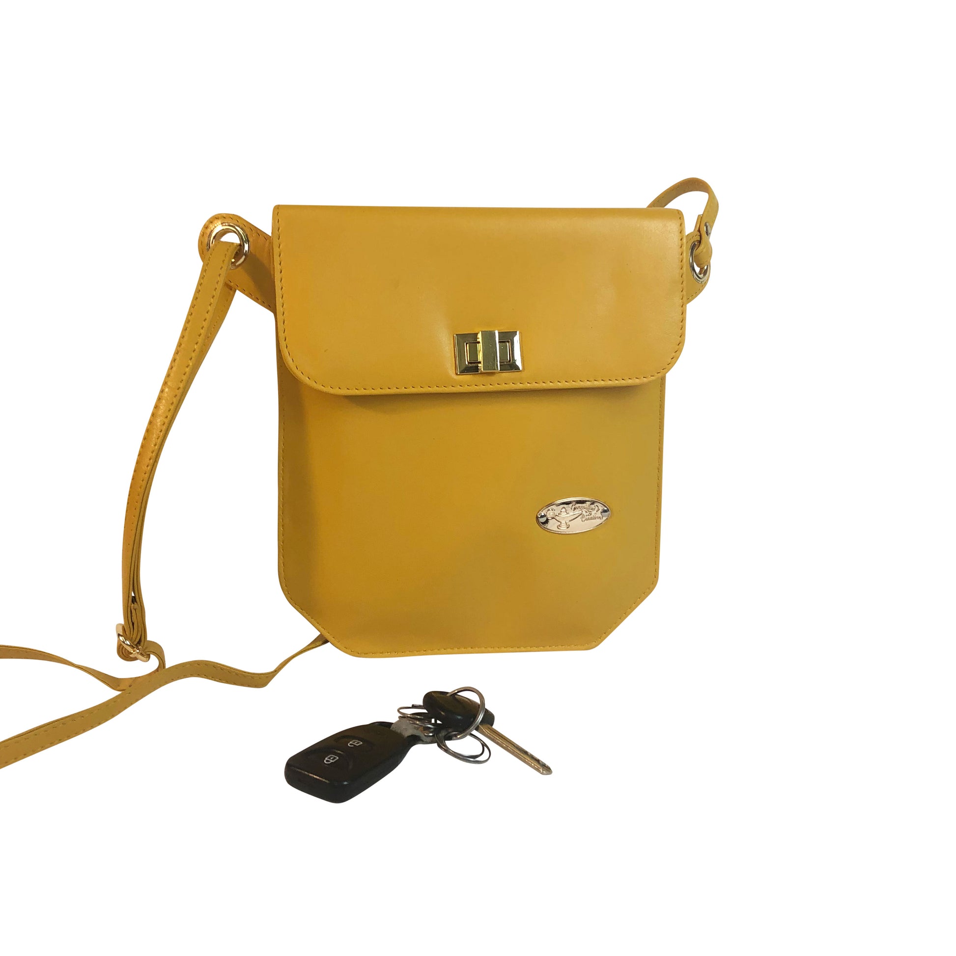 Red hills crossbody  yellow with key