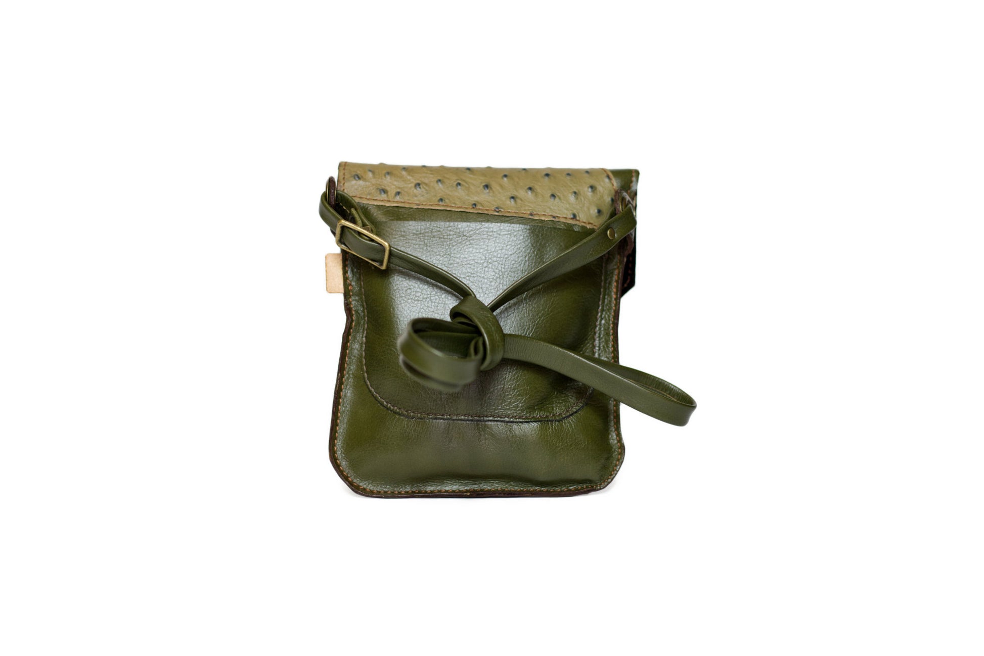 Red Hills Combo purse green back view
