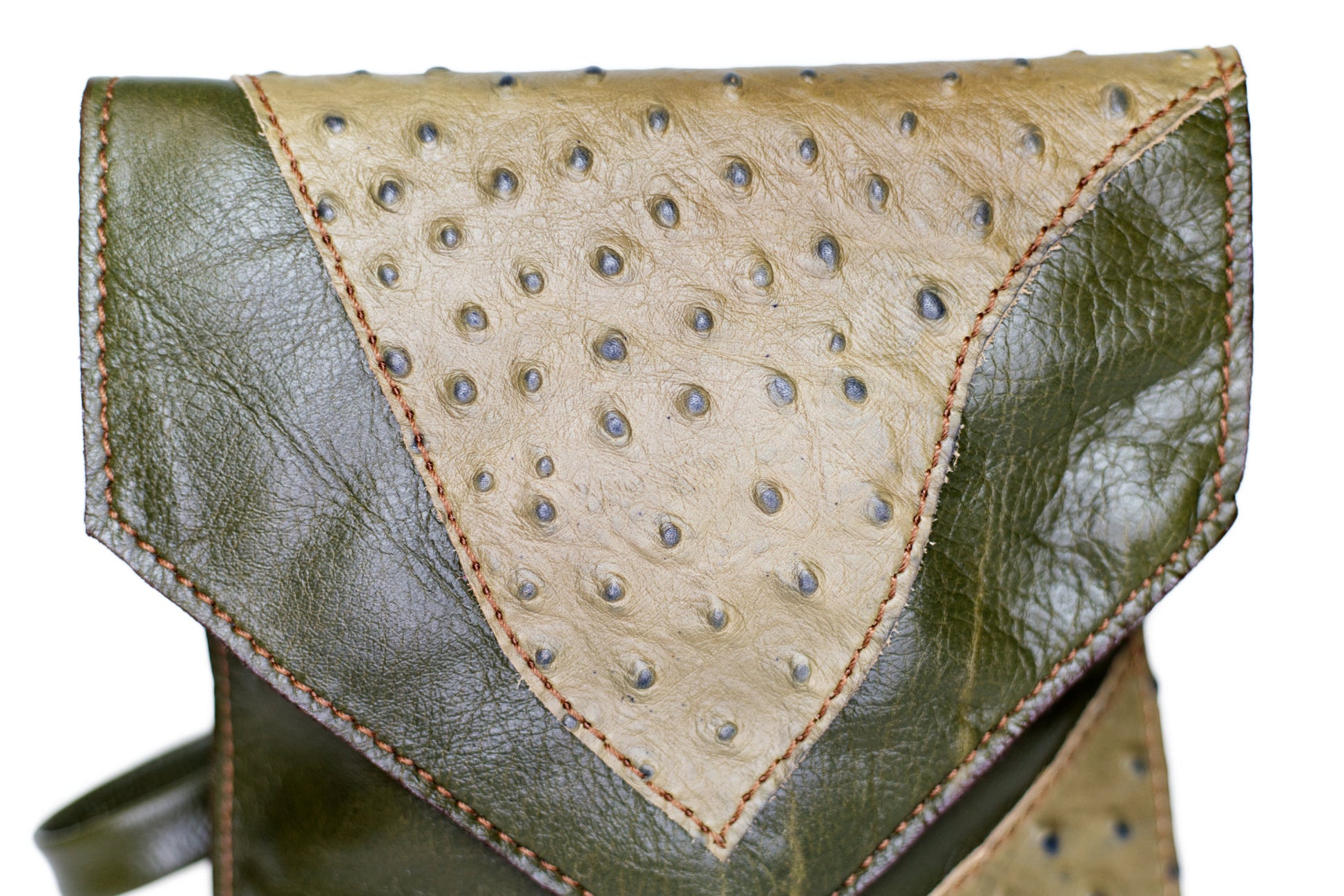 Red Hills Combo purse green front view