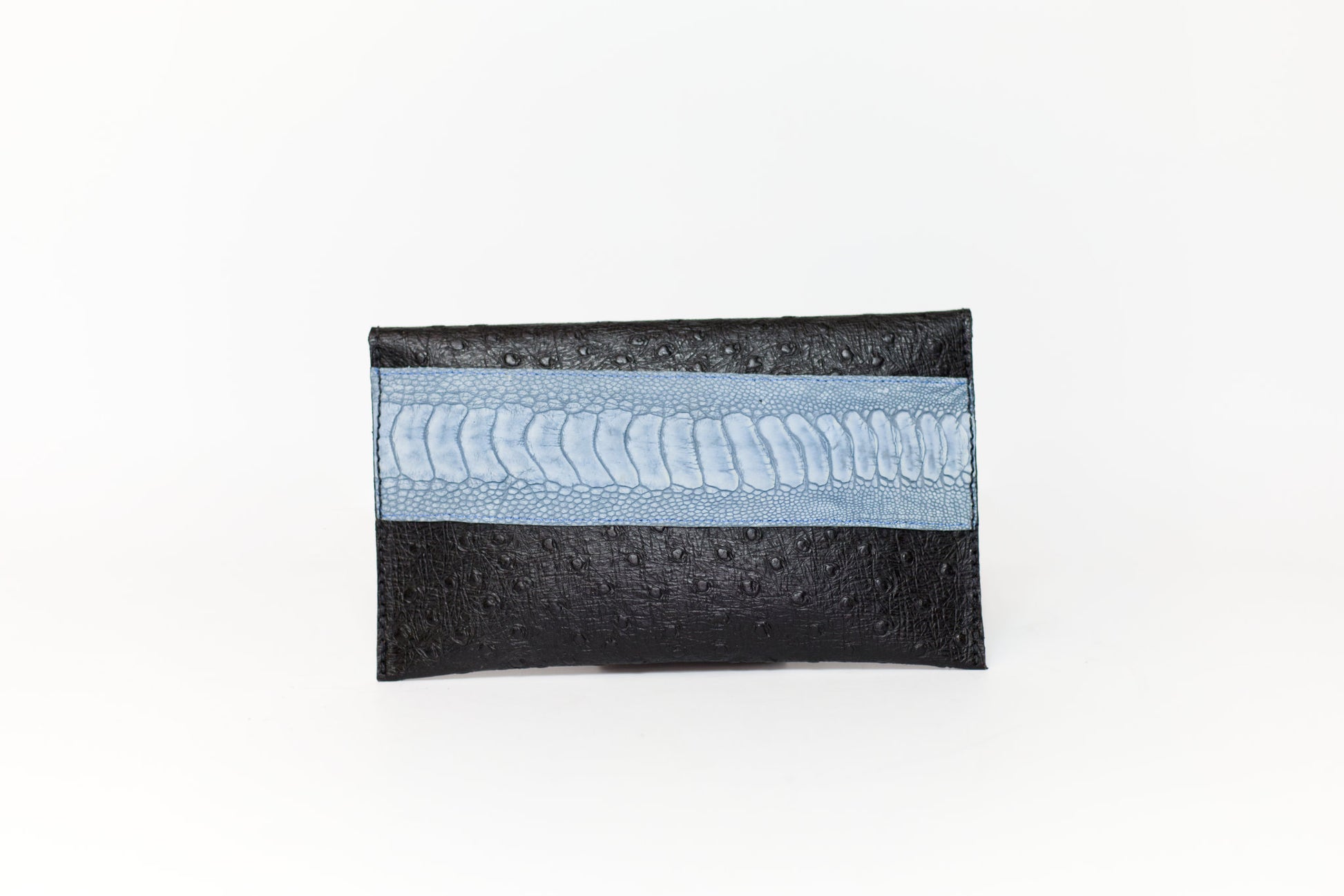 Half Way III Small Clutch - BB Ostrich back side
