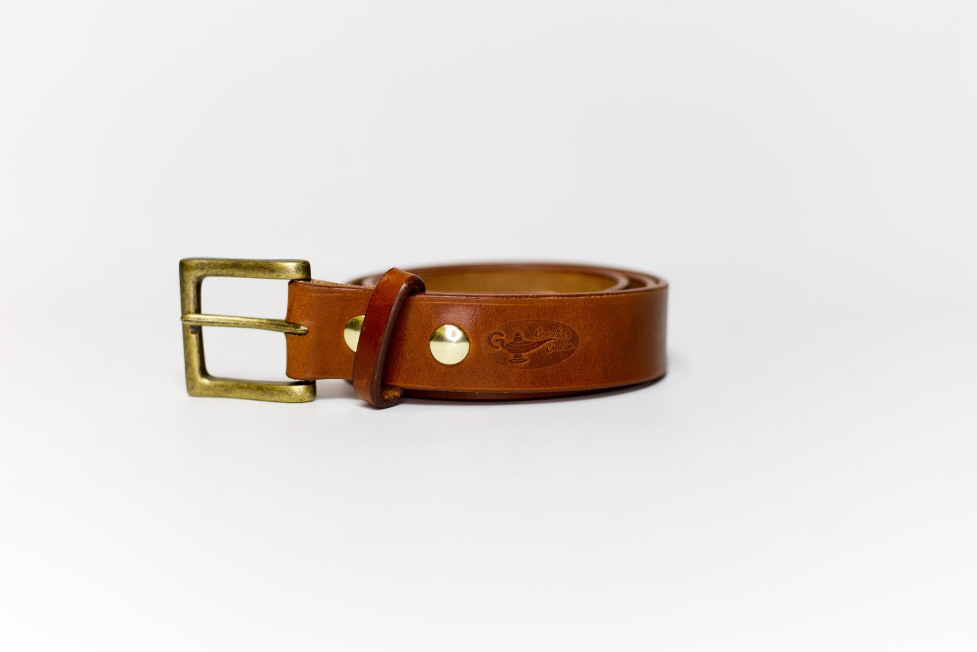 Classic Leather Belt Buck Brown buckle