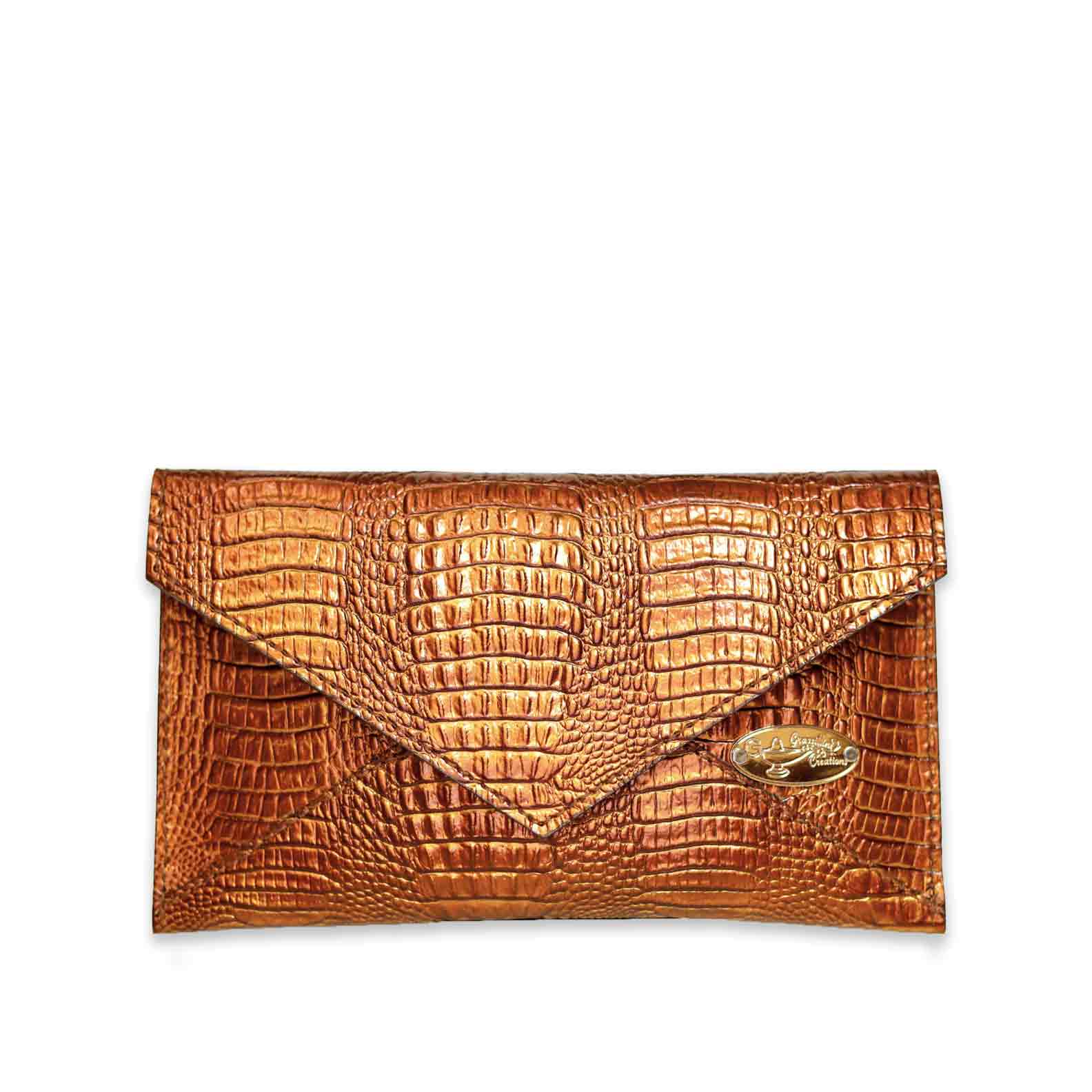 Half Way III Small Clutch - Bronze Gator 2