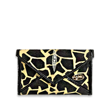 Half Way III Small Clutch - Black and Yellow Mosaic 2